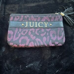 Authentic Vintage Juicy Couture Purple and Black Leopard Wristlet